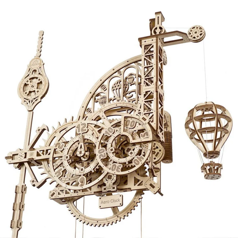 Ugears 3D mechanické puzzle - Nástenné hodiny Aero 320 ks