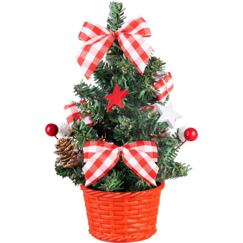 Vianočná dekorácia stromček s hviezdou, 21 cm