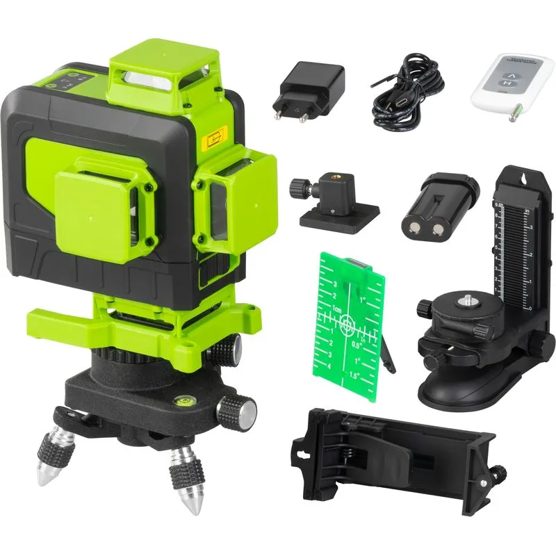 Laser Strend Pro Industrial 4 X 3D, zelený, v kufriku, s príslušenstvom, diaľkový ovládač