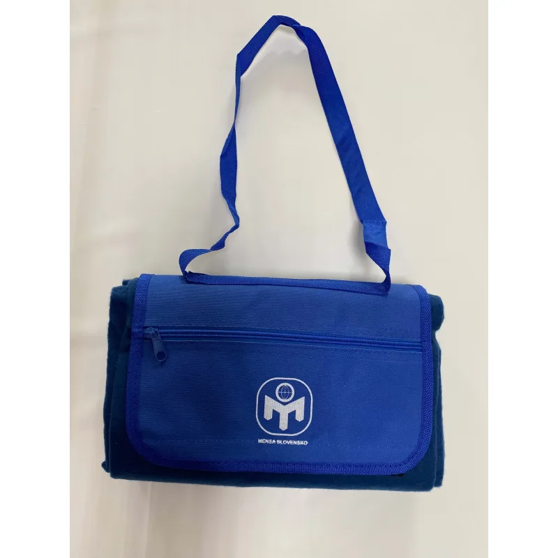 Mensa Pikniková deka v praktickej taške, modrá 150x120cm
