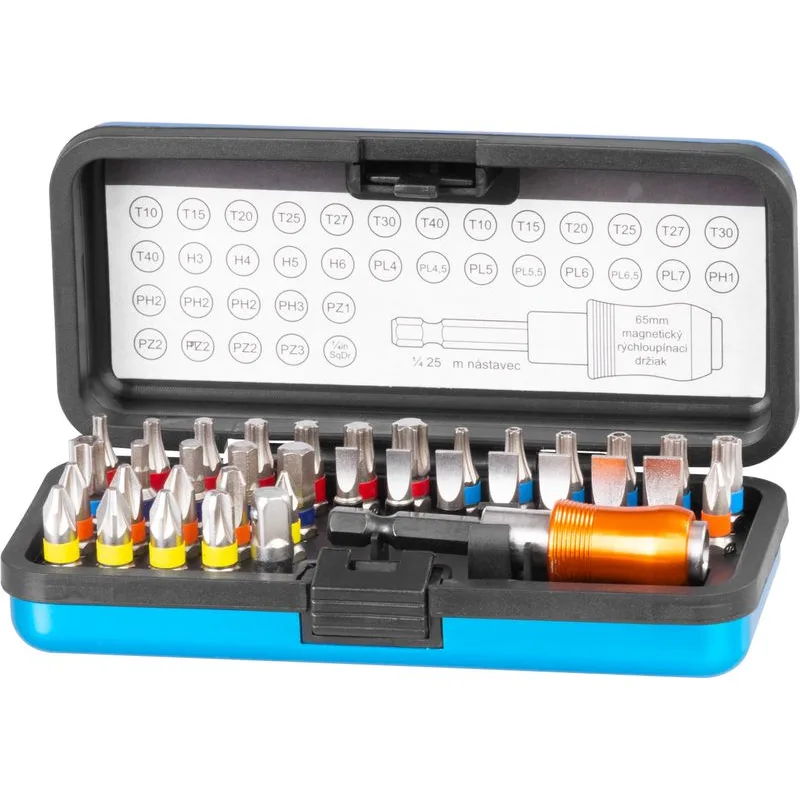 Sada bitov Strend Pro EVE-12106, 37-dielna, L-25 mm, S2 + držiak bitov