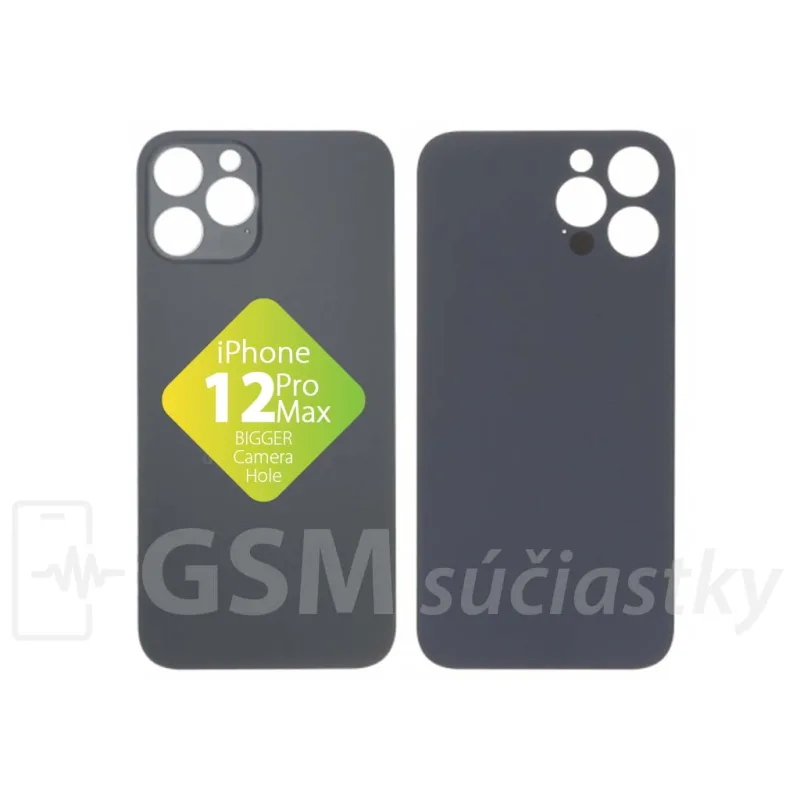 iPhone 12 Pro Max - Zadné sklo housingu Graphite