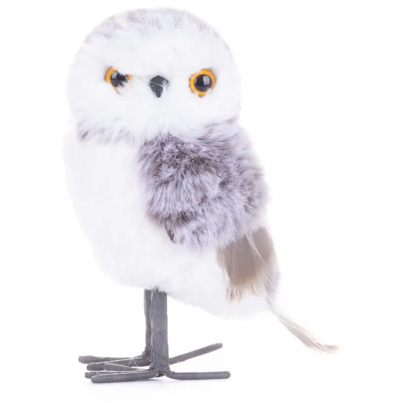 Vianočná dekorácia Sova fialová, 13 cm