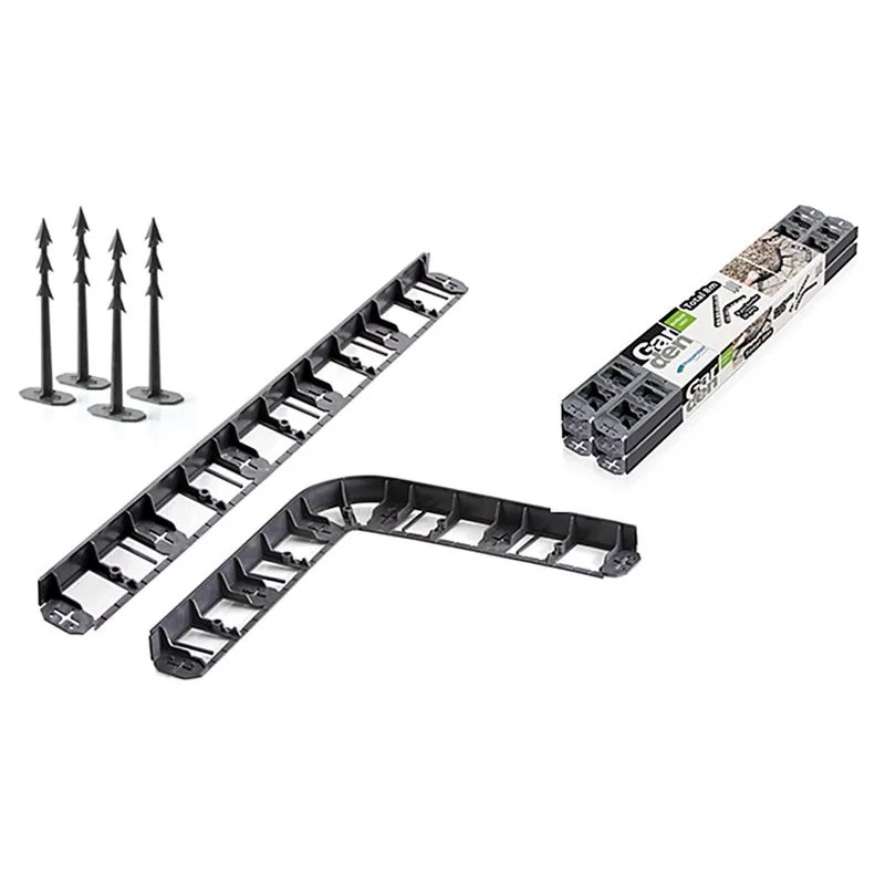 Plastový obrubník Garden Border 1045, 8,0 m, čierna, 28 tŕňov