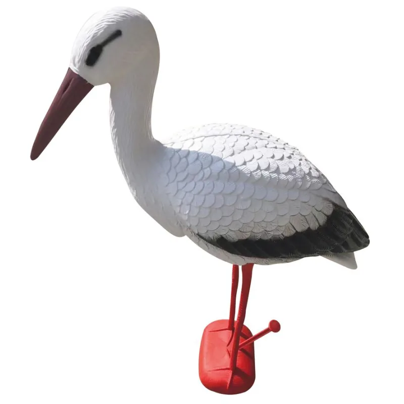 Záhradná dekorácia Bocian biely, 72x20x15 cm