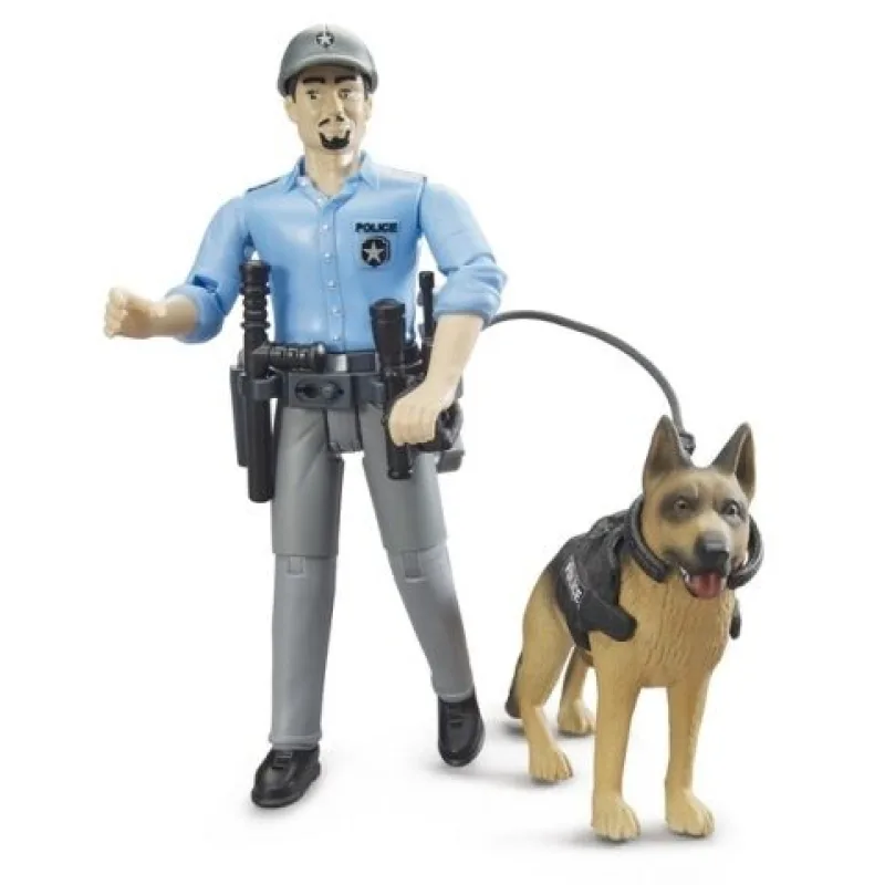Bruder 62150 BWORLD Policajt so psom