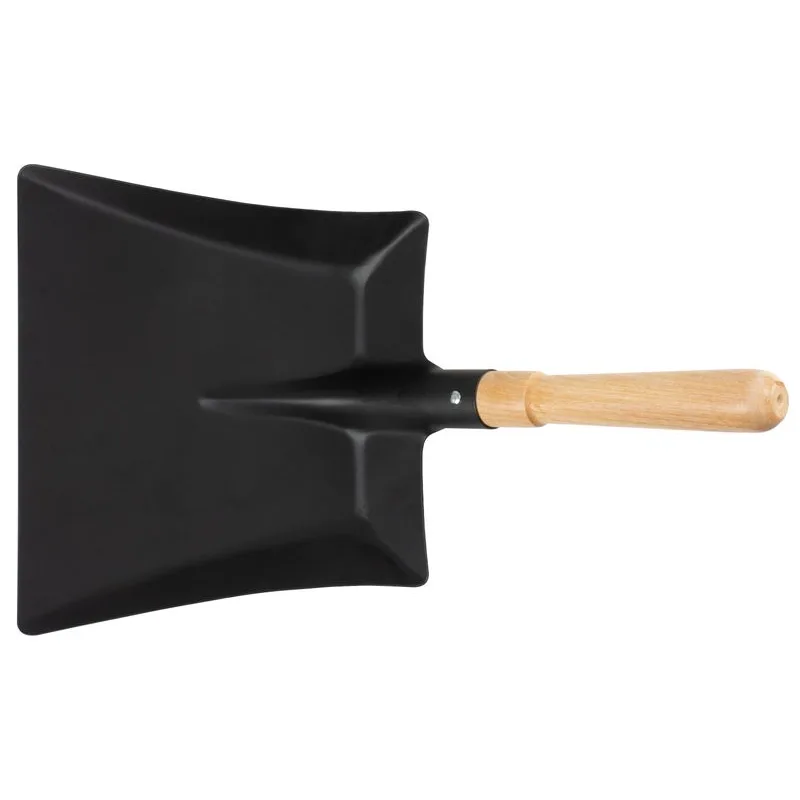 Strend Pro Lopatka na smetie S532, čierna, s drevenou rúčkou