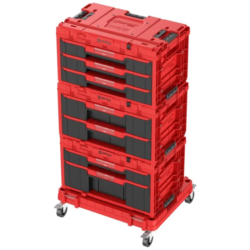 Box QBRICK System ONE Workshop Red - Cart, 3x Toolbox, 4 dielna sada boxov na náradie