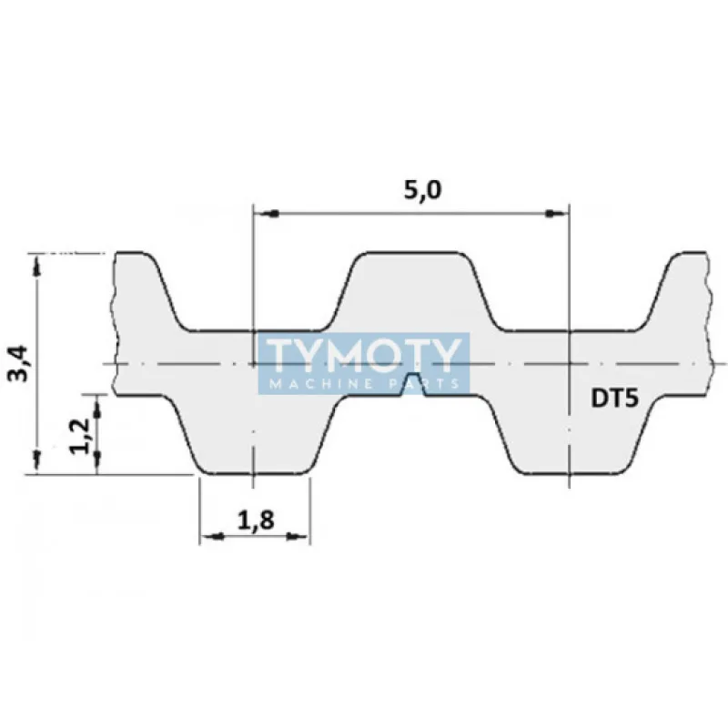 Remeň ozubený DT5 600 optibelt Alpha Torque rukáv