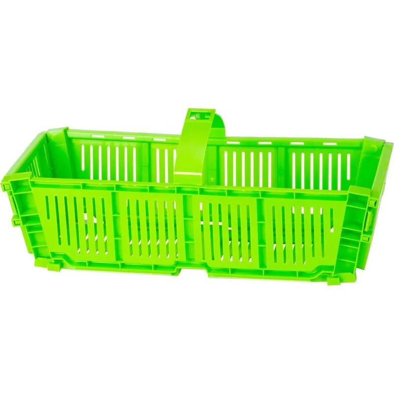 Prepravka na ovocie a zeleninu, rozkladacia, s rúčkou, zelená, 40x18x15 cm