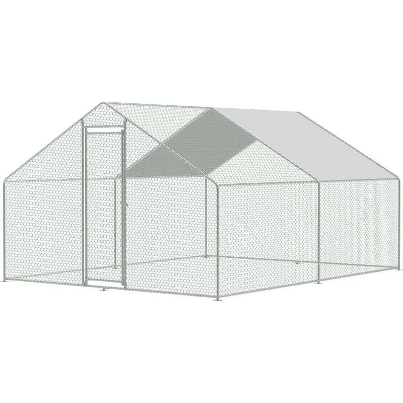 Kurín pre sliepky, voliéra, klietka, so strechou, 3x4x2 m