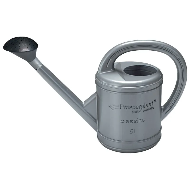 Konva s ružicou CLASSICO 5 l, plastová, sivá na polievanie