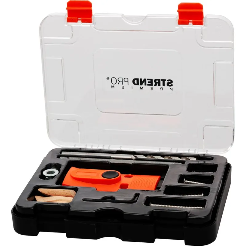 Sada Strend Pro, na vŕtanie otvorov pre šikmé kolíkové spoje, pre stolárov, 55 ks