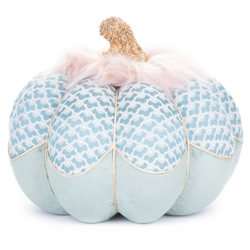 Vianočná dekorácia Tekvička, modrá, 29x24 cm