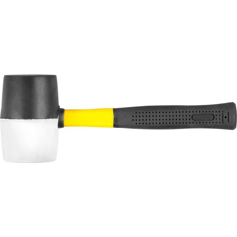 Gumené kladivo BlackWhiteHead, 900 g, kovová rúčka