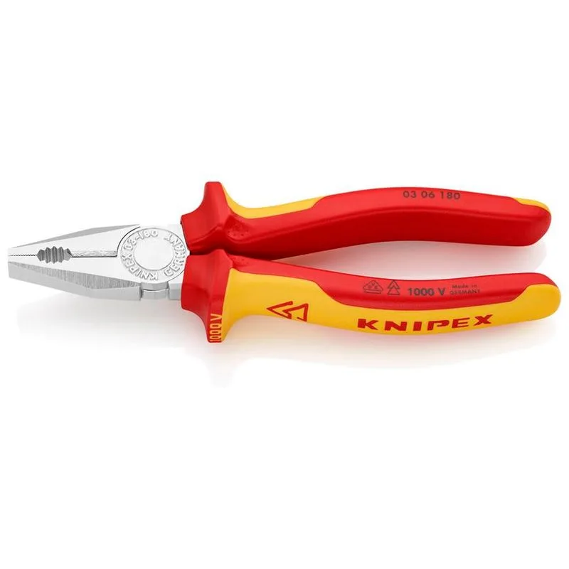 Kliešte KNIPEX 03 06 180 – kombinované, CrV, VDE 1000V
