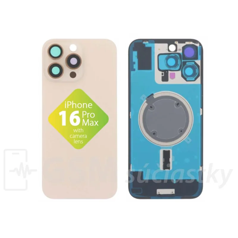 iPhone 16 Pro Max - Zadné sklo housingu Desert Titanium