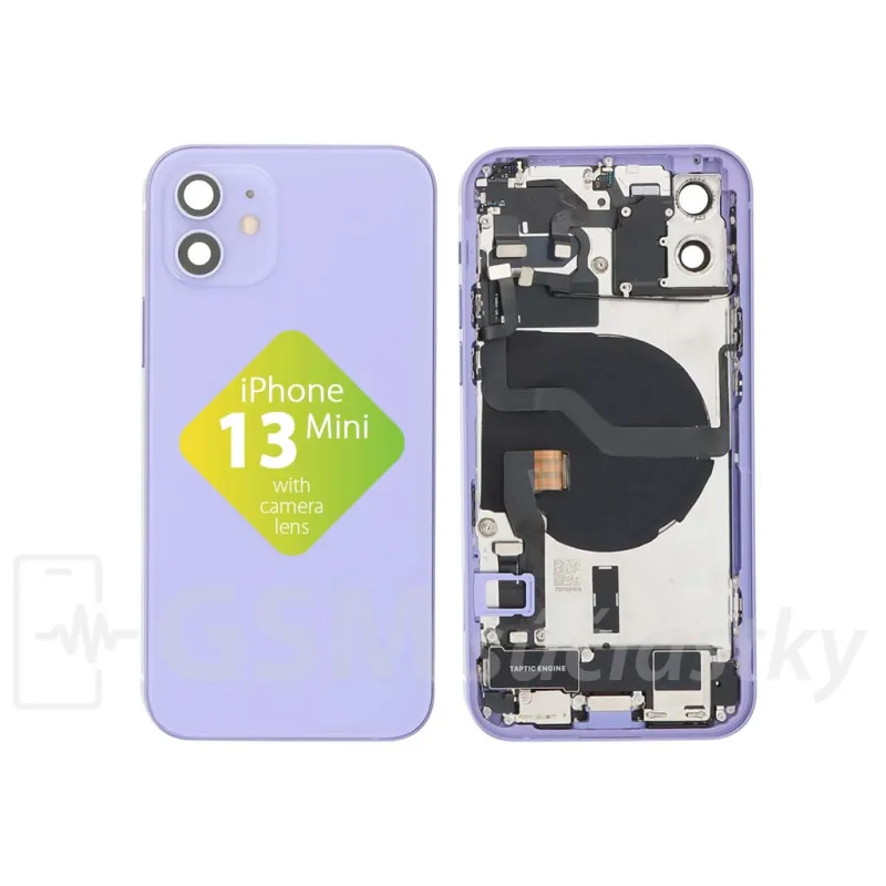 iPhone 12 - Zadný Housing s Malými Dielmi - Fialový