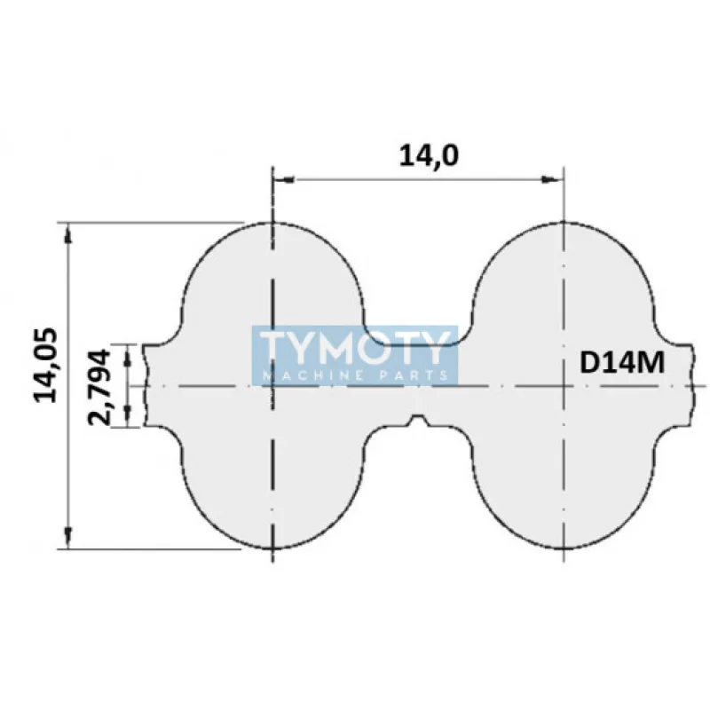Remeň ozubený 2310 D14M 40 optibelt Omega HTD