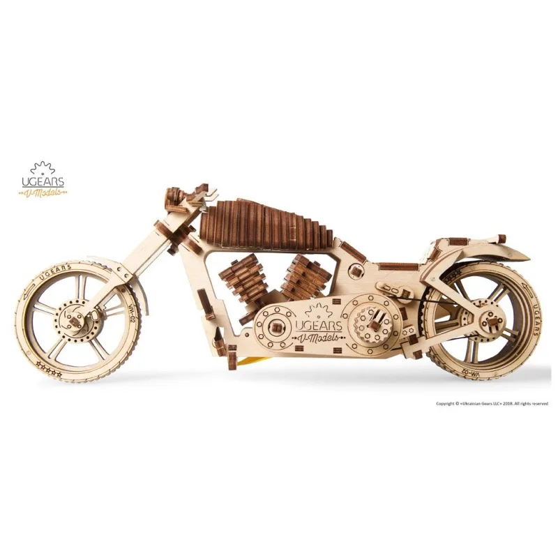 Ugears 3D mechanické puzzle - VM-02 Motorka 189 ks