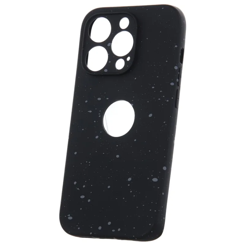 ELEGANCE Puzdro GRANITE silikónové iPhone 14 Pro Farba: Čierna 6804