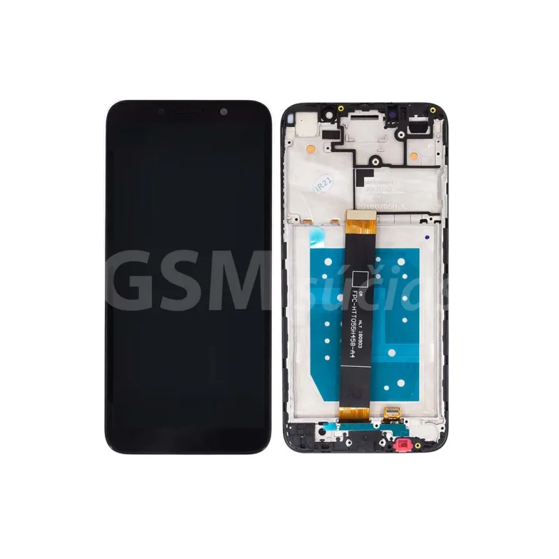 Huawei Y5p - LCD displej + Dotykové sklo + Rám Farba: Čierna