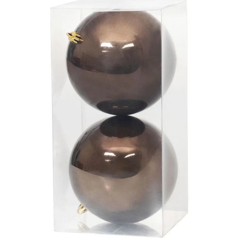 Gule na vianočný stromček, 2 ks, hnedé, 12 cm