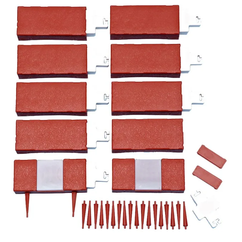 Plastový obrubník GE089, 20x9x4 cm, Solar LED, 10 ks