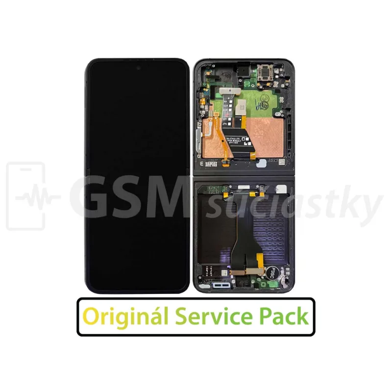 Samsung F741 Galaxy Z Flip 6 - LCD displej + Dotykové sklo a Rám Originál, Čierny