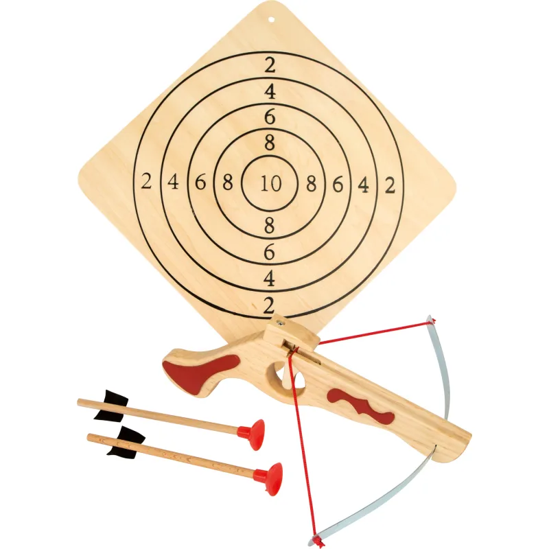 Malá kuša so šípmi a terčom