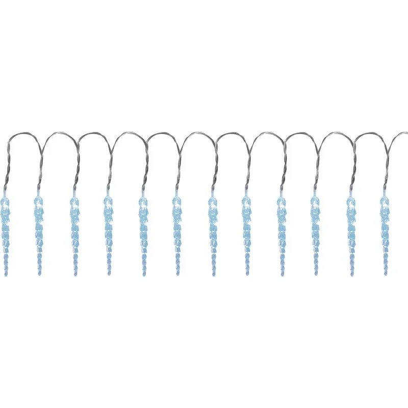 Vianočné osvetlenie reťaz Icicle, 12 LED, studená biela, 2,2 m