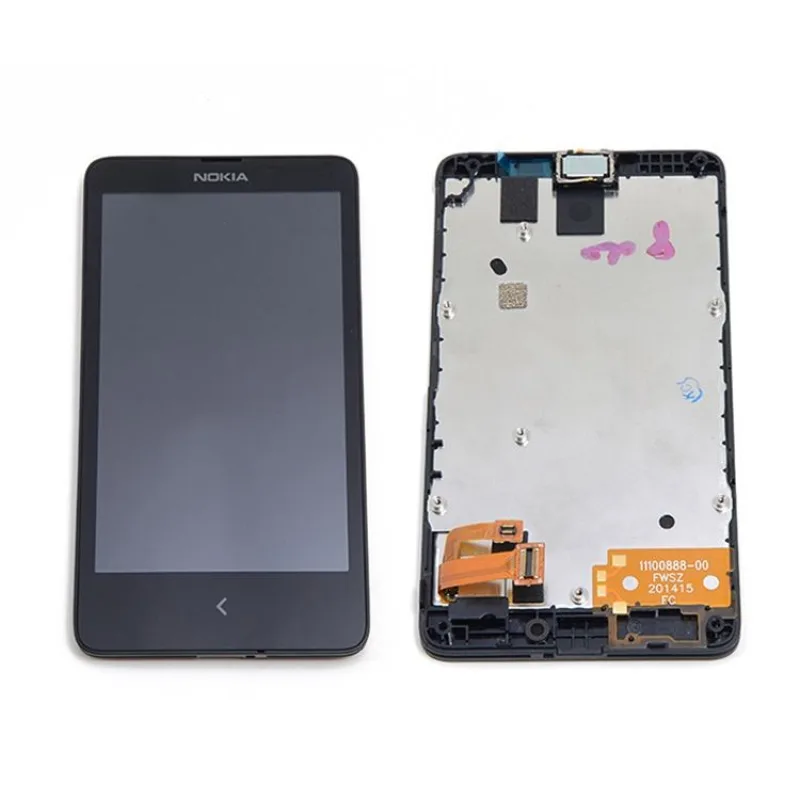 LCD Displej + Dotykové sklo + Přední kryt Nokia X Farba: Čierna