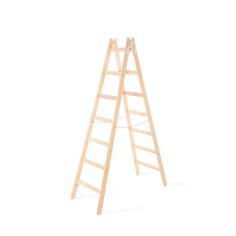 Drevený rebrík Strend Pro, 2x7 priečky, 2,26 m, 150 kg