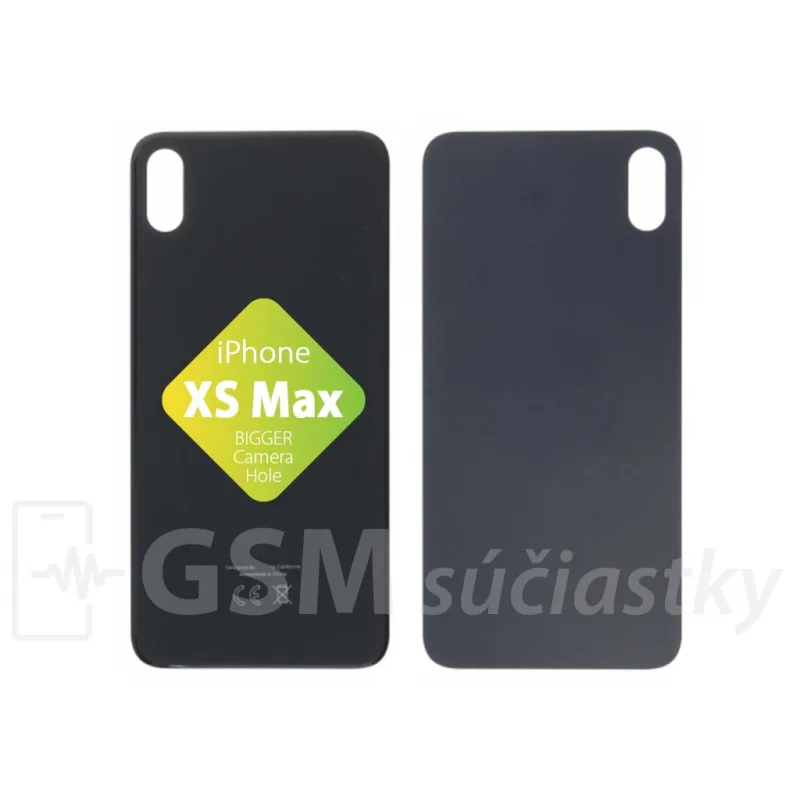 iPhone Xs Max - Zadné sklo housingu Space Gray
