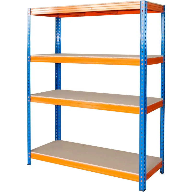 Regál Racks RAT60 HD – kovový, 4 police, 180x180x60 cm, 600 kg/polica