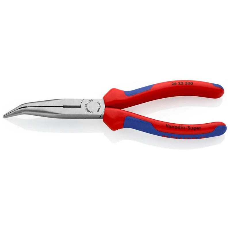 Kliešte KNIPEX 26 22 200 – polguľaté, zahnuté, úzke