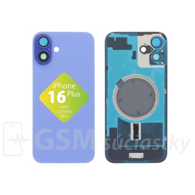 iPhone 16 Plus - Zadné sklo housingu Ultramarine