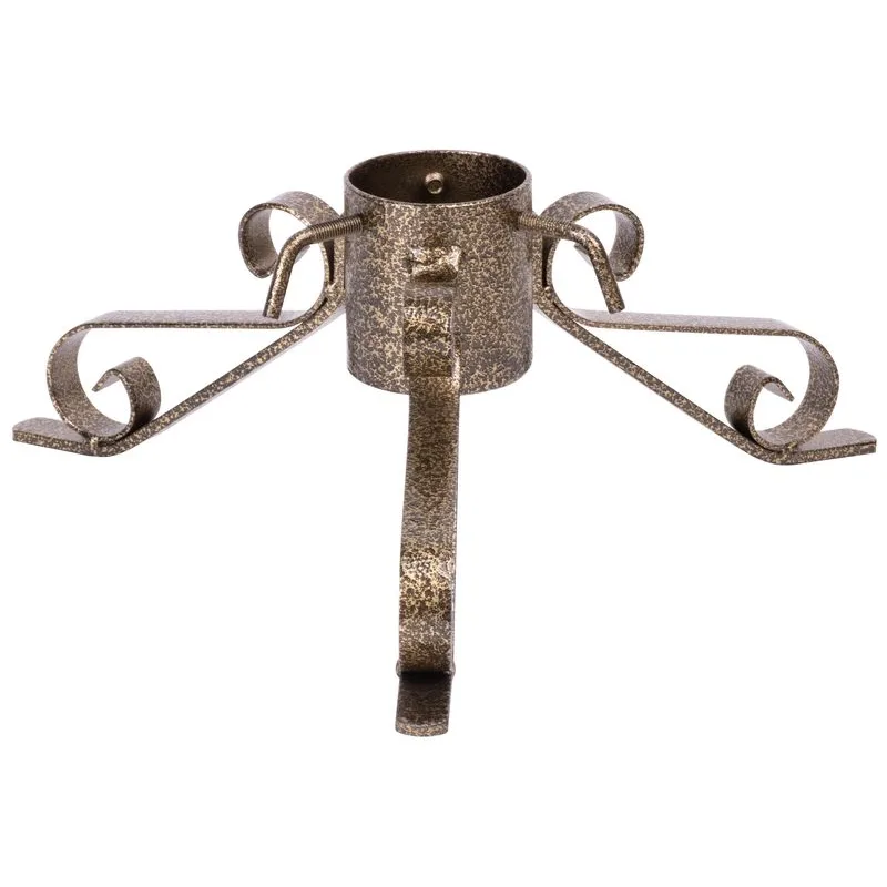 Stojan na stromček Blackbird, zlatý, kovový