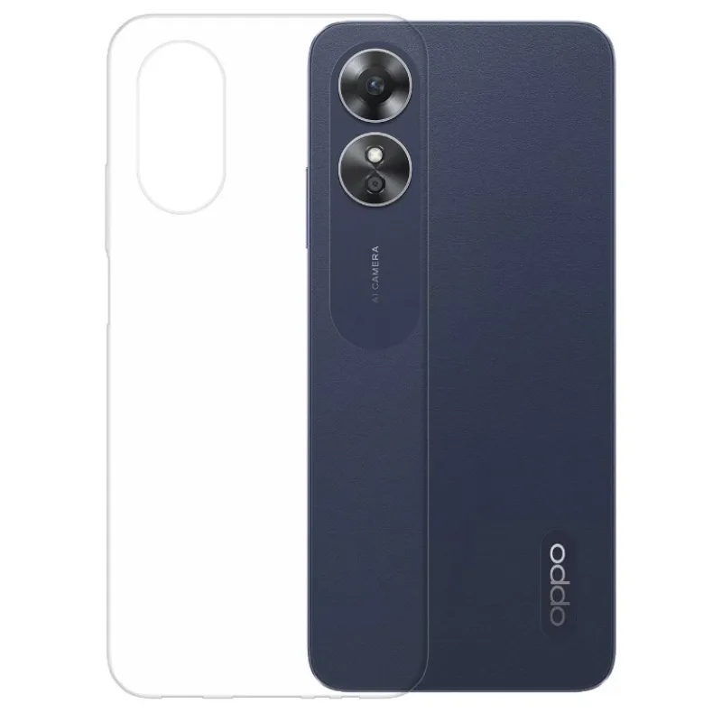 Transparentné Puzdro priesvitné silikónové Oppo A17 Farba: Priesvitné 7820