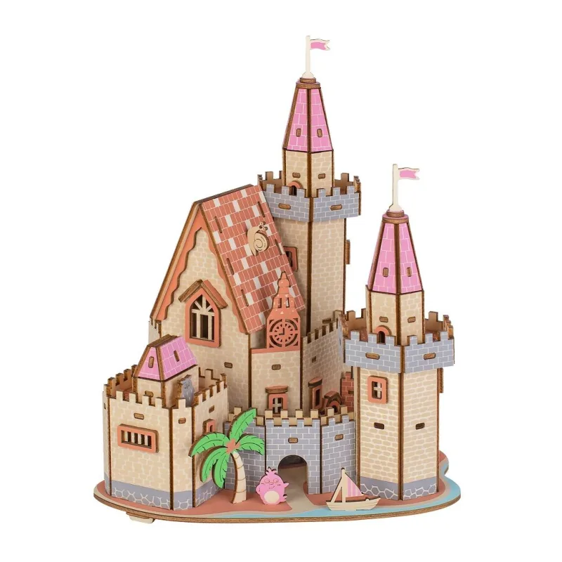 Woodcraft Drevené 3D puzzle Hrad na pláži