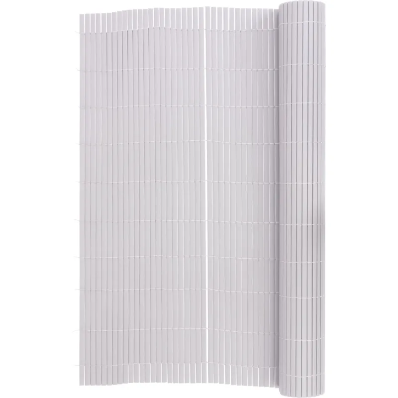 Umelý bambusový plot PVC, 1x3 m, šedý, UV odolný