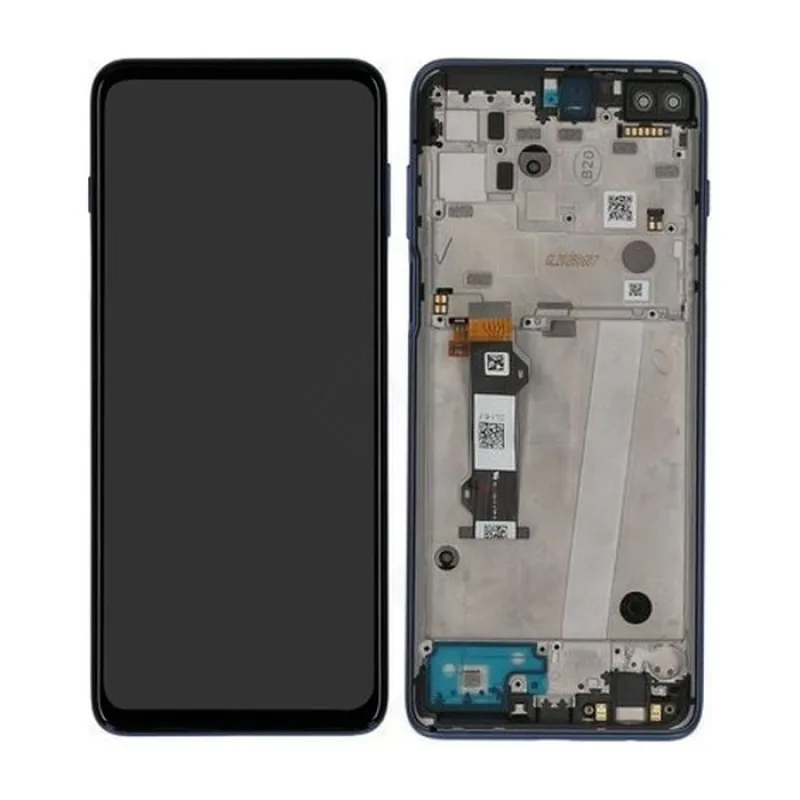 LCD Displej + Dotykové sklo + Přední kryt Motorola Moto G 5G Plus (XT2075) - originál Farba: +Rám modrý