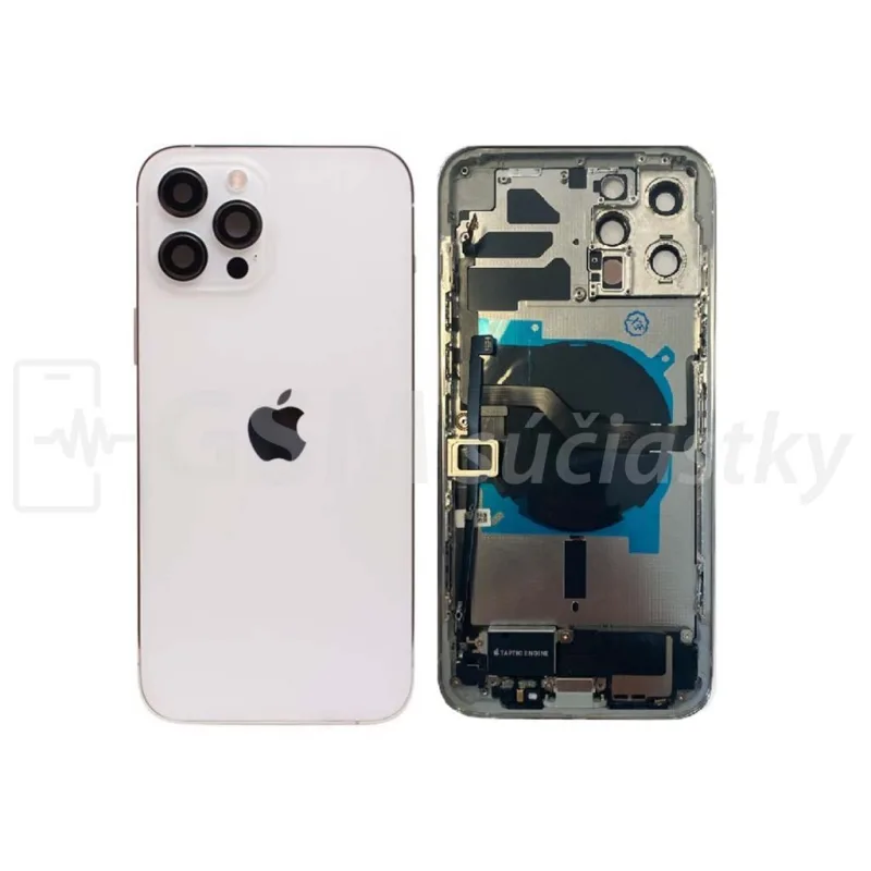 iPhone 12 Pro - Zadný Housing s Malými Dielmi - Biely