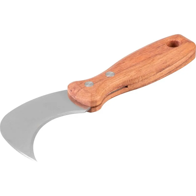 Nôž na linoleum a koberce, nerez, drevená rúčka, 75 mm