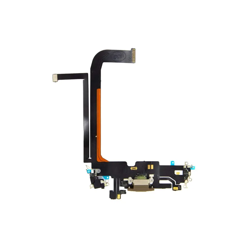 Flex kábel nabíjania iPhone 13 Pro Max - nabíjací konektor, mikrofón Farba: Zlatá