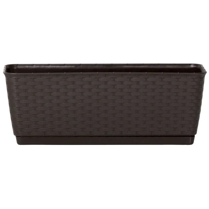 Kvetináč RATOLLA P 6 lit, hnedý, s podložkou