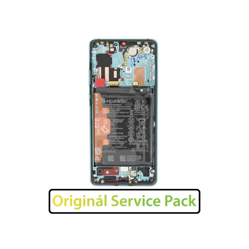 Huawei P30 Pro, P30 Pro 2020 - LCD displej + Dotykové sklo a Rám Originál Farba: Aurora blue