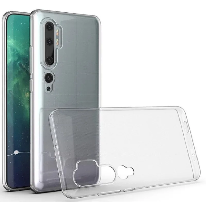 Transparentné Puzdro priesvitné silikónové Xiaomi Mi Note 10, Mi Note 10 Pro Farba: Priesvitné 6875