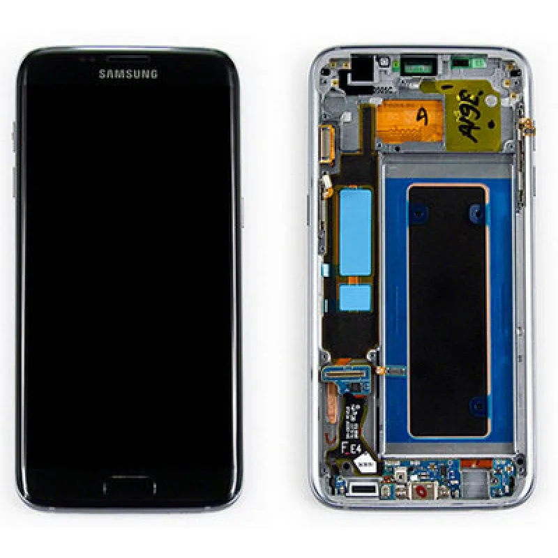 LCD Displej + Dotykové sklo + Rám Samsung Galaxy S7 Edge G935F - originál Farba: Čierna