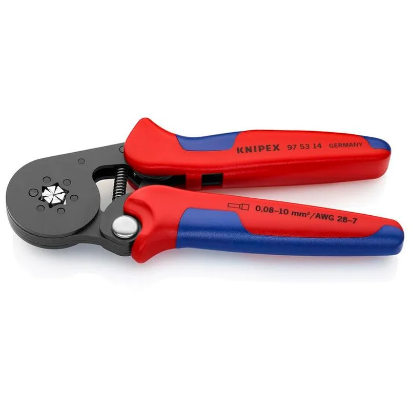 Kliešte KNIPEX 97 53 14 – 180 mm, samonastaviteľné, lisovacie, 0.08-10.0 mm²
